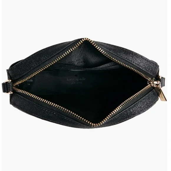 KATE SPADE GLIMMER OVAL CAMERA BAG - BLACK (NEW WITH TAGS) - Picture 5 of 6